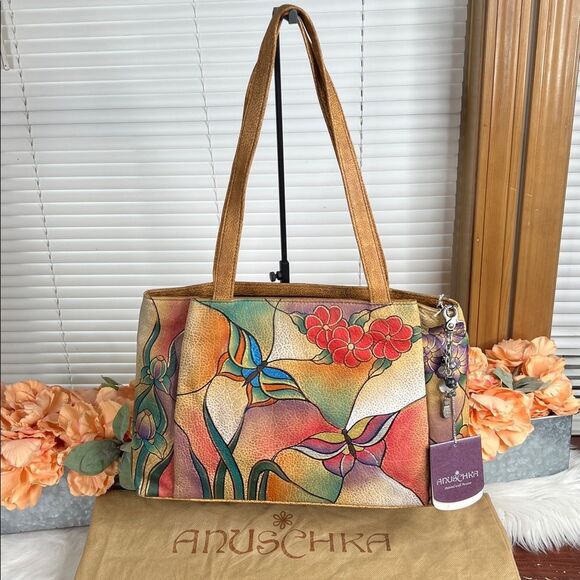 Anuschka Genuine Painted Leather Matching Set NWT - Picture 3 of 12